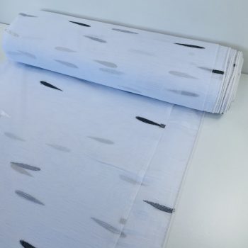 Nagy csepp, fehér alapon fekete és ezüst, 280 cm