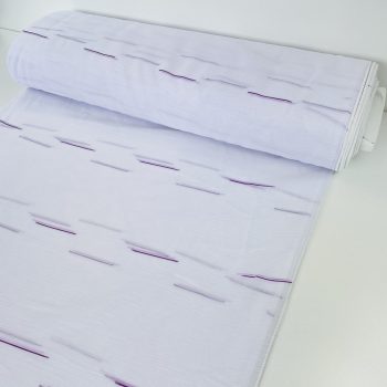 Pálcikás2, fehér alapon lila és pink, 280 cm