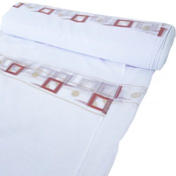 Beata, fehér alapon bordó, 280 cm