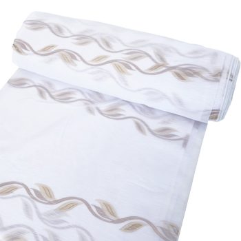 Arlin, fehér alapon mogyoró és arany, 280 cm