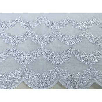 Hímzett fehér voile ALAP 280 cm